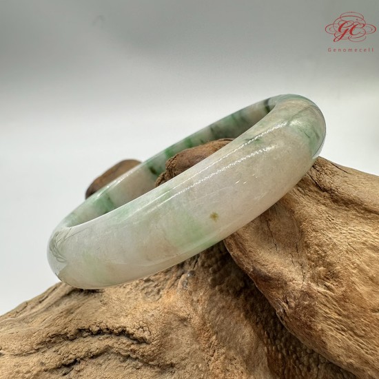 【肌容雪】天然緬甸A貨福祿壽喜翡翠平安鐲 編號187(鐲圍54.5mm#17號)