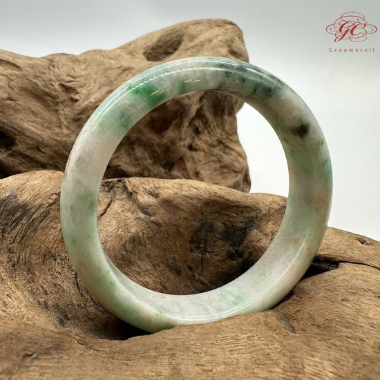 【肌容雪】天然緬甸A貨福祿壽喜翡翠平安鐲 編號187(鐲圍54.5mm#17號)