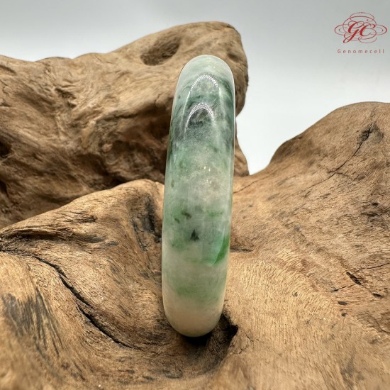 【肌容雪】天然緬甸A貨福祿壽喜翡翠平安鐲 編號187(鐲圍54.5mm#17號)