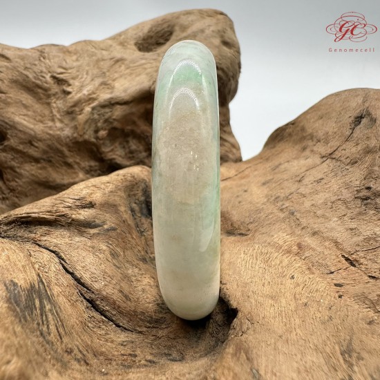 【肌容雪】天然緬甸A貨福祿壽喜翡翠平安鐲 編號187(鐲圍54.5mm#17號)