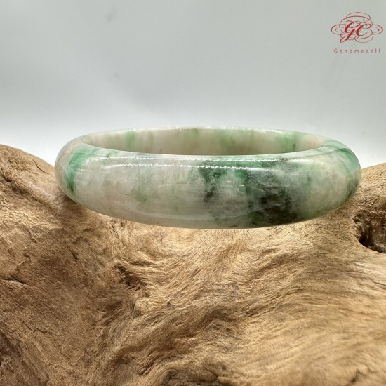 【肌容雪】天然緬甸A貨福祿壽喜翡翠平安鐲 編號187(鐲圍54.5mm#17號)