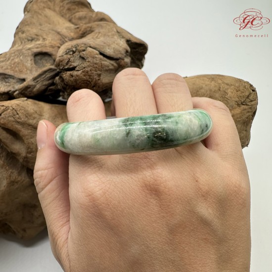 【肌容雪】天然緬甸A貨福祿壽喜翡翠平安鐲 編號187(鐲圍54.5mm#17號)