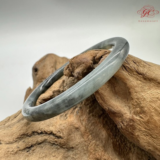 【肌容雪】天然緬甸A貨冰撒金烏雞翡翠叮噹手鐲 編號188(鐲圍56.0mm#17.5號)