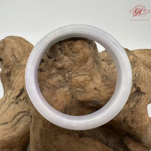 【肌容雪】天然緬甸A貨粉春翡翠平安鐲 編號190(鐲圍57.1mm#18號)