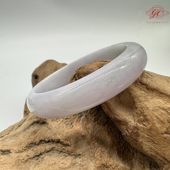 【肌容雪】天然緬甸A貨粉春翡翠平安鐲 編號190(鐲圍57.1mm#18號)