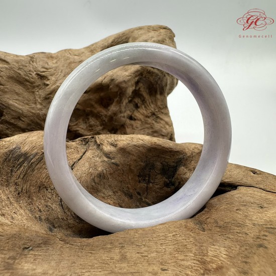 【肌容雪】天然緬甸A貨粉春翡翠平安鐲 編號190(鐲圍57.1mm#18號)