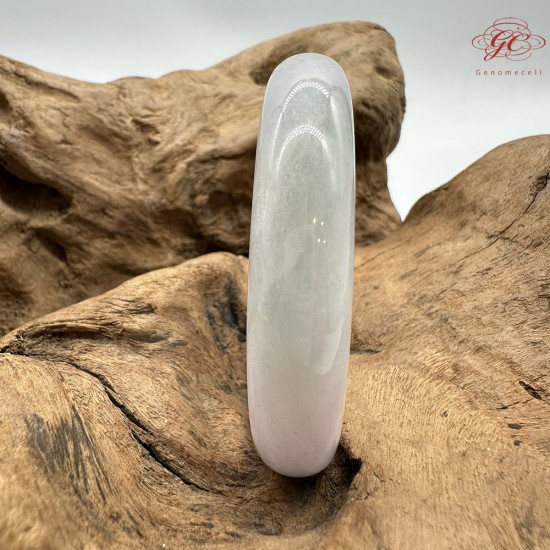 【肌容雪】天然緬甸A貨粉春翡翠平安鐲 編號190(鐲圍57.1mm#18號)