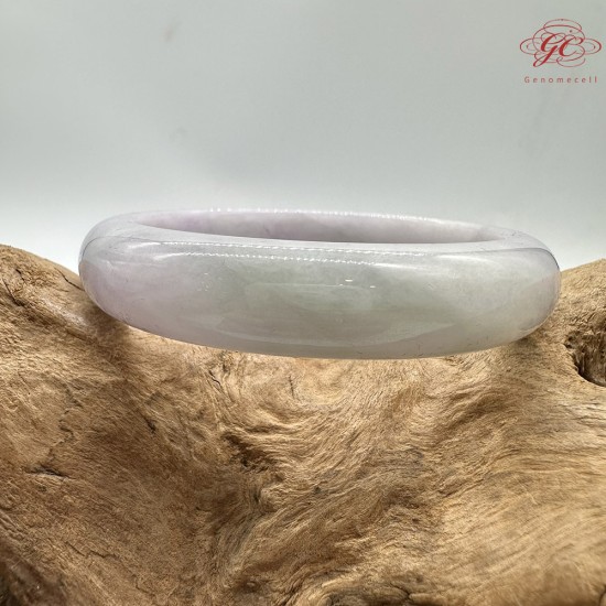 【肌容雪】天然緬甸A貨粉春翡翠平安鐲 編號190(鐲圍57.1mm#18號)