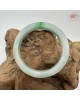 【肌容雪】天然緬甸A貨白底青翡翠平安鐲 編號192(鐲圍57.5mm#18號)