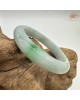 【肌容雪】天然緬甸A貨白底青翡翠平安鐲 編號192(鐲圍57.5mm#18號)