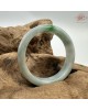【肌容雪】天然緬甸A貨白底青翡翠平安鐲 編號192(鐲圍57.5mm#18號)