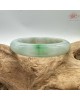 【肌容雪】天然緬甸A貨白底青翡翠平安鐲 編號192(鐲圍57.5mm#18號)