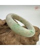 【肌容雪】天然緬甸A貨陽綠烏雞翡翠平安鐲 編號193(鐲圍59.7mm#19號)