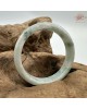 【肌容雪】天然緬甸A貨綠飄花翡翠平安鐲 編號195(鐲圍58.1mm#18.5號)