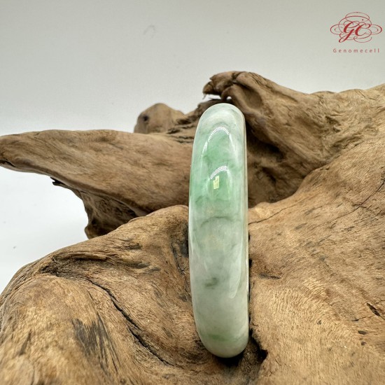 【肌容雪】天然緬甸A貨福祿壽喜翡翠平安鐲 編號196(鐲圍56.8mm#18號)