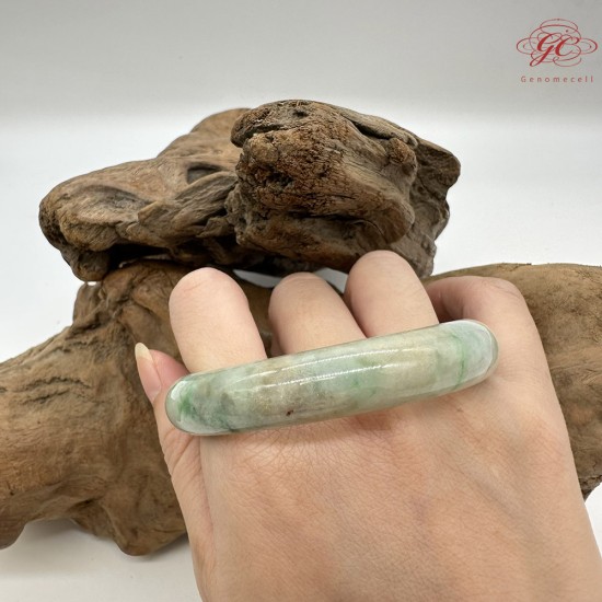 【肌容雪】天然緬甸A貨福祿壽喜翡翠平安鐲 編號196(鐲圍56.8mm#18號)