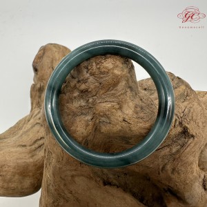 【肌容雪】天然緬甸A貨孔雀藍翡翠美人條手鐲 編號197(鐲圍57.0mm#18號)