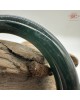 【肌容雪】天然緬甸A貨烏雞翡翠圓條手鐲 編號202(鐲圍56.7mm#18號)