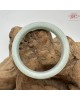 【肌容雪】天然緬甸A貨果綠滿圈翡翠平安鐲 編號205(鐲圍55.0mm#17.5號)