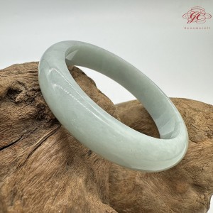 【肌容雪】天然緬甸A貨果綠滿圈翡翠平安鐲 編號205(鐲圍54.8mm#17號)