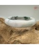 【肌容雪】天然緬甸A貨綠飄花翡翠平安鐲 編號208(鐲圍57.1mm#18號)