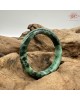 【肌容雪】天然緬甸A貨滿綠飄花翡翠平安鐲 編號212(鐲圍58.3mm#18.5號)