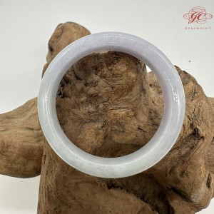 【肌容雪】天然緬甸A貨春彩翡翠平安鐲 編號221(鐲圍55.8mm#17.5號)