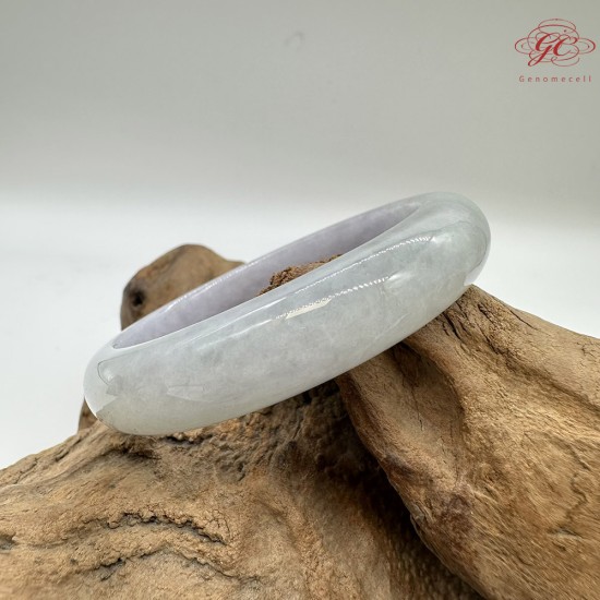 【肌容雪】天然緬甸A貨春彩翡翠平安鐲 編號221(鐲圍55.8mm#17.5號)