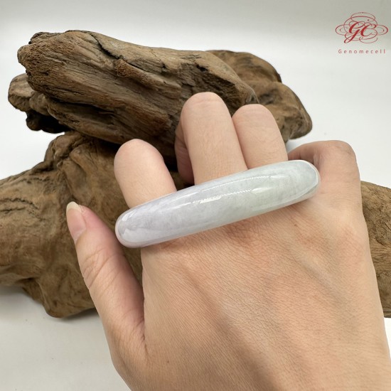 【肌容雪】天然緬甸A貨春彩翡翠平安鐲 編號221(鐲圍55.8mm#17.5號)