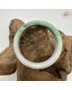 【肌容雪】天然緬甸A貨綠飄花翡翠平安鐲 編號223(鐲圍57.4mm#18號)