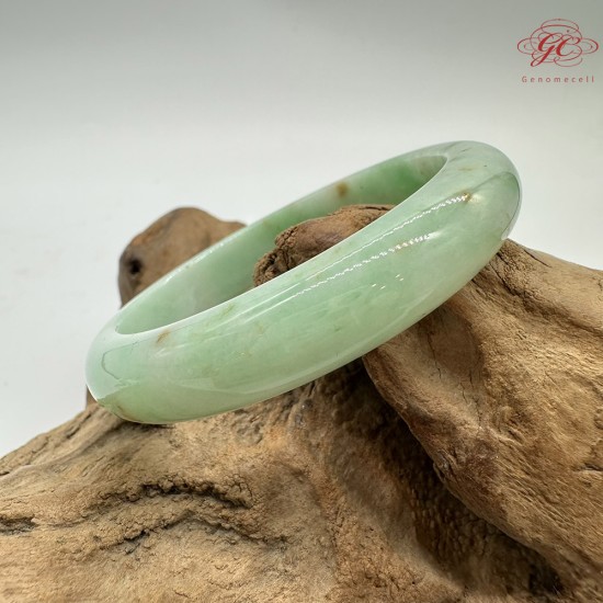 【肌容雪】天然緬甸A貨滿綠撒金翡翠平安鐲 編號226(鐲圍57.9mm#18號)