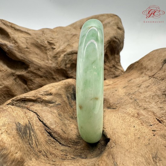 【肌容雪】天然緬甸A貨滿綠撒金翡翠平安鐲 編號226(鐲圍57.9mm#18號)