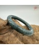 【肌容雪】天然緬甸A貨藍水翡翠圓條手鐲 編號229(鐲圍55.0mm#17.5號)
