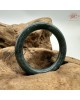 【肌容雪】天然緬甸A貨藍水翡翠圓條手鐲 編號229(鐲圍55.0mm#17.5號)