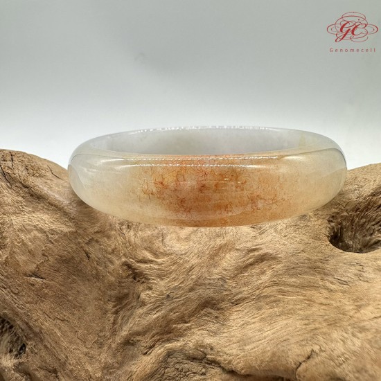 【肌容雪】天然緬甸A貨冰紅翡翠平安鐲 編號236(鐲圍58.3mm#18.5號)