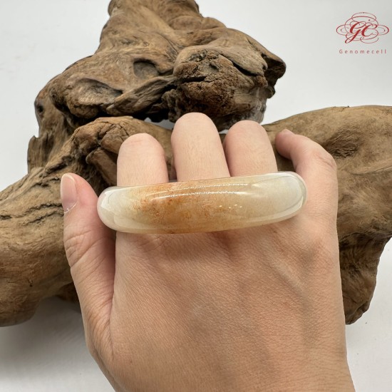 【肌容雪】天然緬甸A貨冰紅翡翠平安鐲 編號236(鐲圍58.3mm#18.5號)