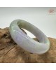 【肌容雪】天然緬甸A貨糯冰紫春彩翡翠平安鐲 編號237(鐲圍54.8mm#17號)