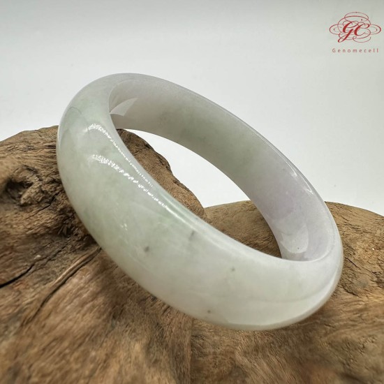 【肌容雪】天然緬甸A貨春彩飄花翡翠平安鐲 編號255(鐲圍55.2mm#17.5號)