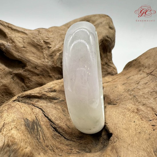 【肌容雪】天然緬甸A貨春彩飄花翡翠平安鐲 編號255(鐲圍55.2mm#17.5號)