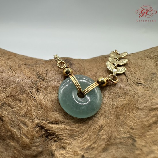 【肌容雪】天然緬甸A貨滿綠翡翠平安扣手鍊 編號256