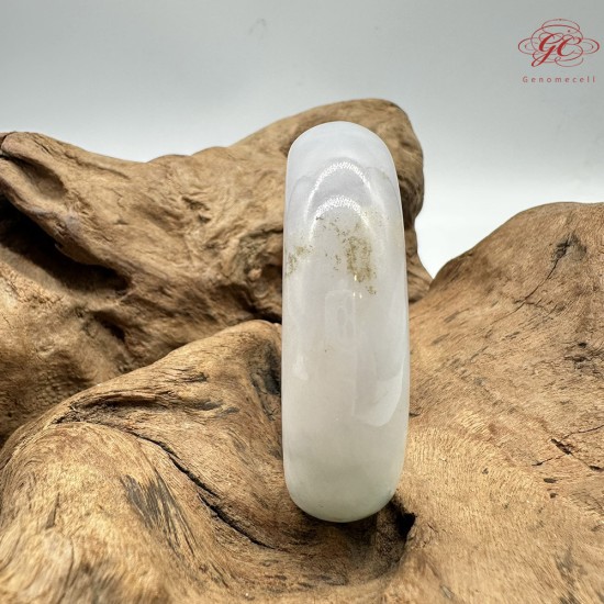 【肌容雪】天然緬甸A貨飄花灑金翡翠平安鐲 編號260(鐲圍58.0mm#18.5號)