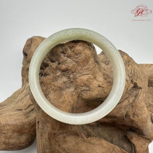 【肌容雪】天然緬甸A貨冰糖雪梨翡翠平安鐲 編號261(鐲圍57.4mm#18號)