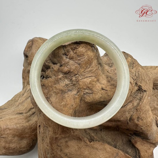 【肌容雪】天然緬甸A貨冰糖雪梨翡翠平安鐲 編號261(鐲圍57.4mm#18號)