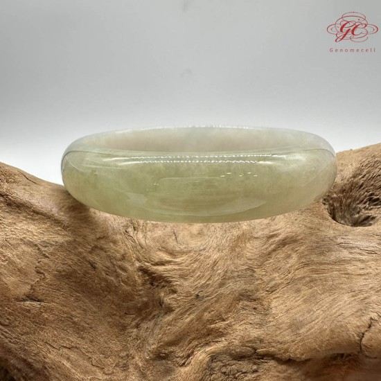 【肌容雪】天然緬甸A貨冰糖雪梨翡翠平安鐲 編號261(鐲圍57.4mm#18號)