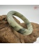 【肌容雪】天然緬甸A貨糯冰飄花翡翠平安鐲 編號262(鐲圍56.5mm#18號)