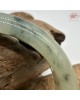 【肌容雪】天然緬甸A貨糯冰飄花翡翠平安鐲 編號262(鐲圍56.5mm#18號)