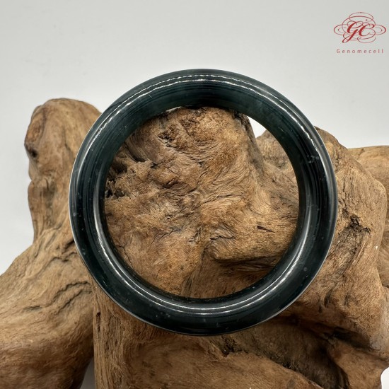 【肌容雪】天然緬甸A貨藍水孔雀藍翡翠圓條手鐲 編號263(鐲圍55.8mm#17.5號)