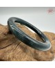 【肌容雪】天然緬甸A貨藍水孔雀藍翡翠圓條手鐲 編號263(鐲圍55.8mm#17.5號)