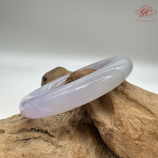 【肌容雪】天然緬甸A貨冰粉春灑金翡翠圓條手鐲 編號264(鐲圍56.9mm#18號)