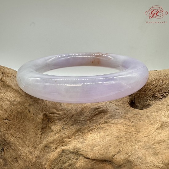 【肌容雪】天然緬甸A貨冰粉春灑金翡翠圓條手鐲 編號264(鐲圍56.9mm#18號)